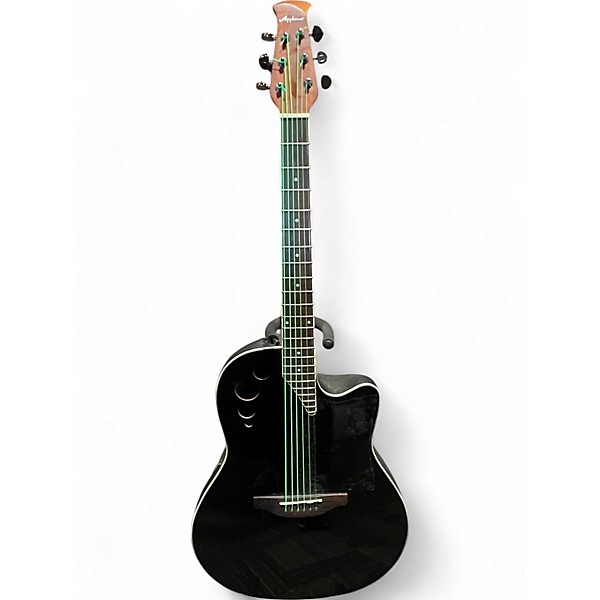 Used Applause ae44II-5 Black Acoustic Electric Guitar