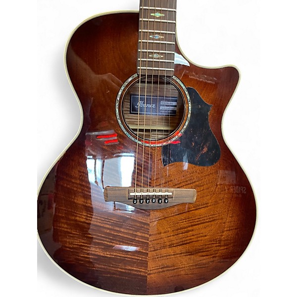 Used Ibanez AE340FMH 2 Color Sunburst Acoustic Electric Guitar