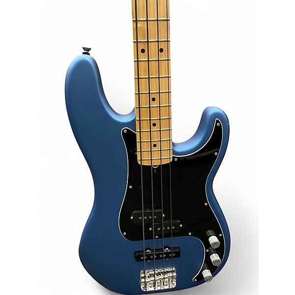 Used 2022 Fender American Performer Precision Bass Blue Electric Bass Guitar