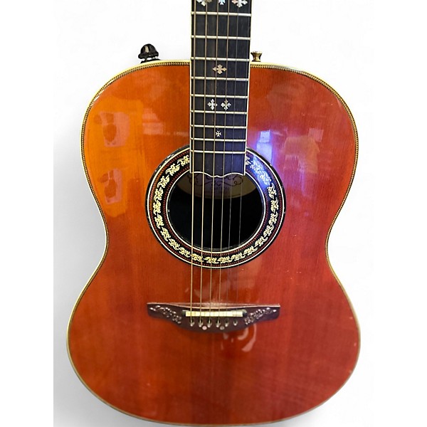 Used Ovation 1657-7 natural Acoustic Electric Guitar