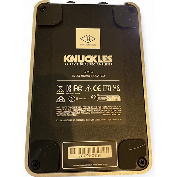 Used Universal Audio Knuckles '92 Rev F Dual Rec Guitar Preamp