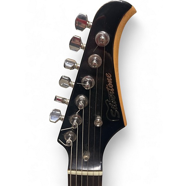 Used Silvertone St Style Black Solid Body Electric Guitar