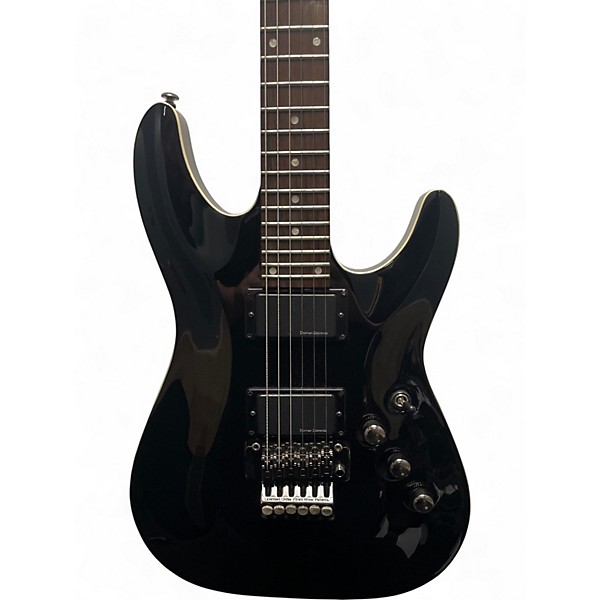 Used Schecter Guitar Research c1-fr Black Solid Body Electric Guitar