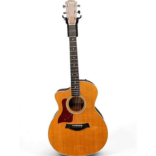 Used Taylor 214CE Left Handed Natural Acoustic Electric Guitar