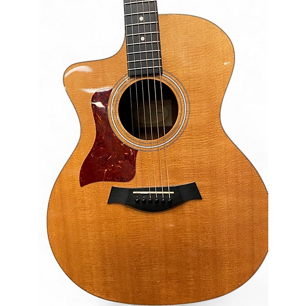 Used Taylor 214CE Left Handed Natural Acoustic Electric Guitar