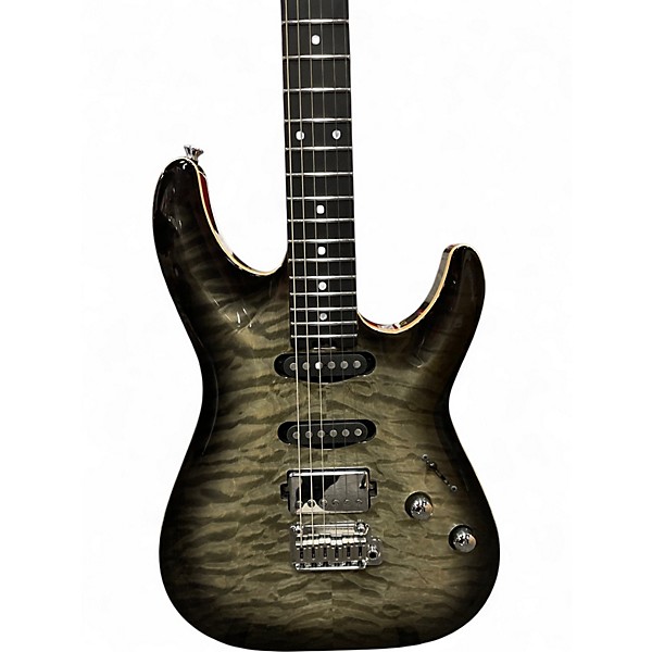 Used 2022 Schecter Guitar Research california classic black burst Solid Body Electric Guitar