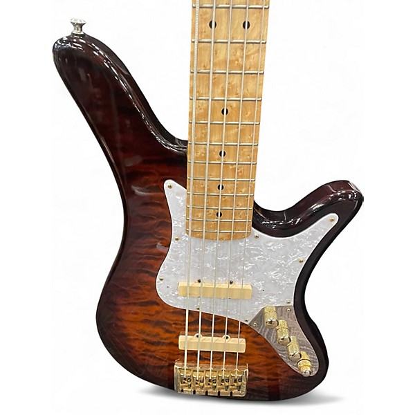 Used Carvin Vanquish 2 Tone Sunburst Electric Bass Guitar