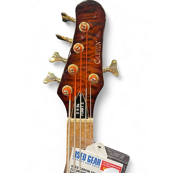 Used Carvin Vanquish 2 Tone Sunburst Electric Bass Guitar