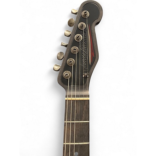 Used Trussart Pinstriped Steelcaster Black Hollow Body Electric Guitar