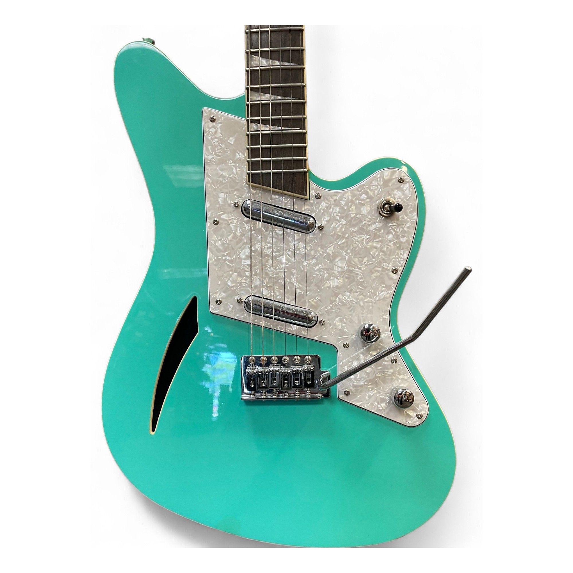 Used Eastwood SURFCASTER Surf Green Hollow Body Electric Guitar