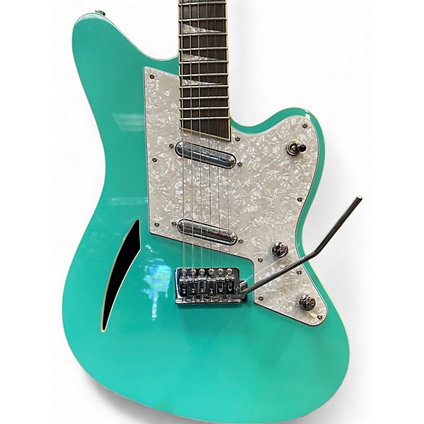 Used Eastwood SURFCASTER Surf Green Hollow Body Electric Guitar