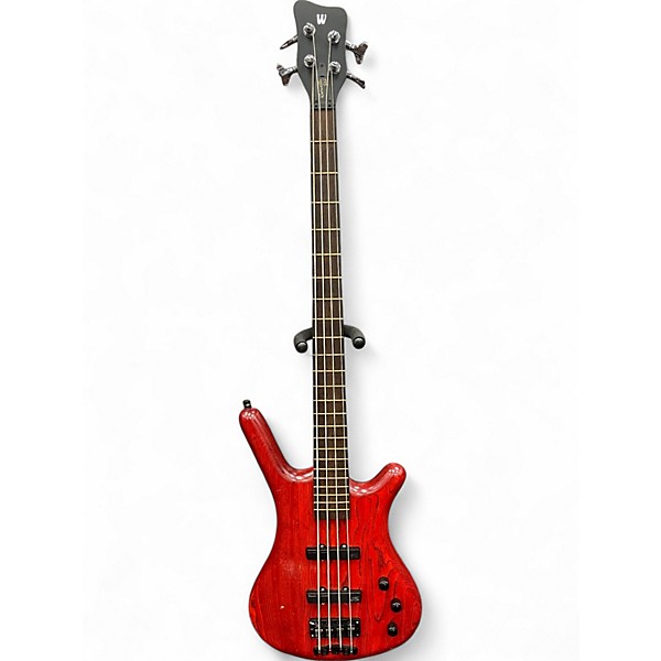 Used Warwick Pro Series Standard Corvette 4 String SATIN TRANS RED Electric Bass Guitar