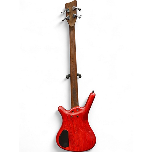 Used Warwick Pro Series Standard Corvette 4 String SATIN TRANS RED Electric Bass Guitar