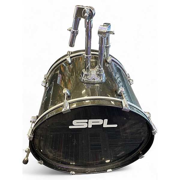 Used SPL 5 Piece UNITY II Metallic Silver Drum Kit