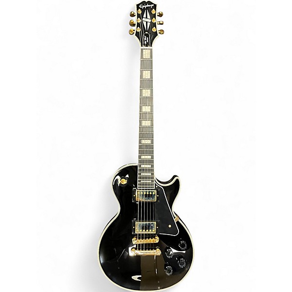 Used Epiphone Les Paul Custom Black and Gold Solid Body