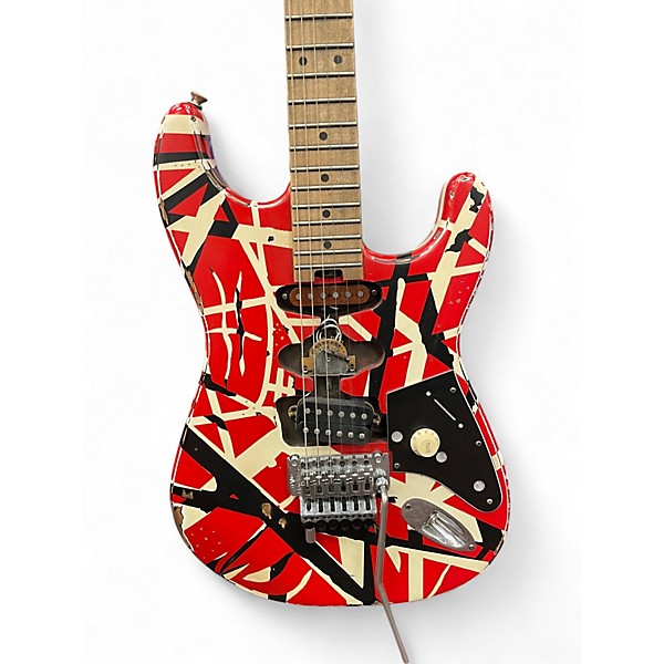 Used EVH Striped Series Frankie MULTI Solid Body Electric Guitar
