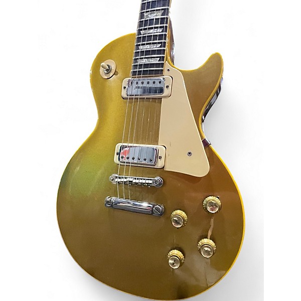 Vintage 1974 Gibson Les Paul Deluxe Gold Top Solid Body Electric Guitar