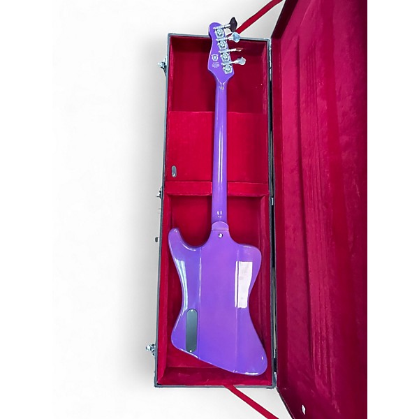 Used HardLuck Kings Spider Purple Electric Bass Guitar