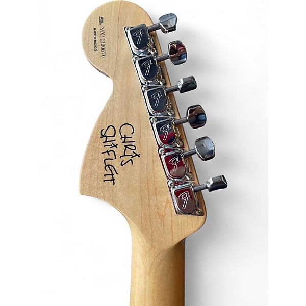 Used Fender Chris Shiflett Telecaster Deluxe Olympic White Solid Body Electric Guitar
