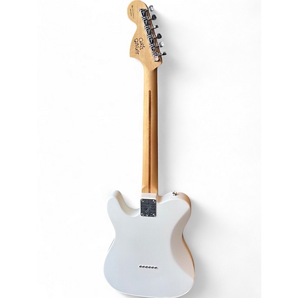 Used Fender Chris Shiflett Telecaster Deluxe Olympic White Solid Body Electric Guitar