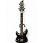 Used Schecter Guitar Research Damien Platinum 6 Floyd Rose Left Handed Sustainiac Satin Black Solid Body Electric Guitar thumbnail