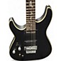 Used Schecter Guitar Research Damien Platinum 6 Floyd Rose Left Handed Sustainiac Satin Black Solid Body Electric Guitar