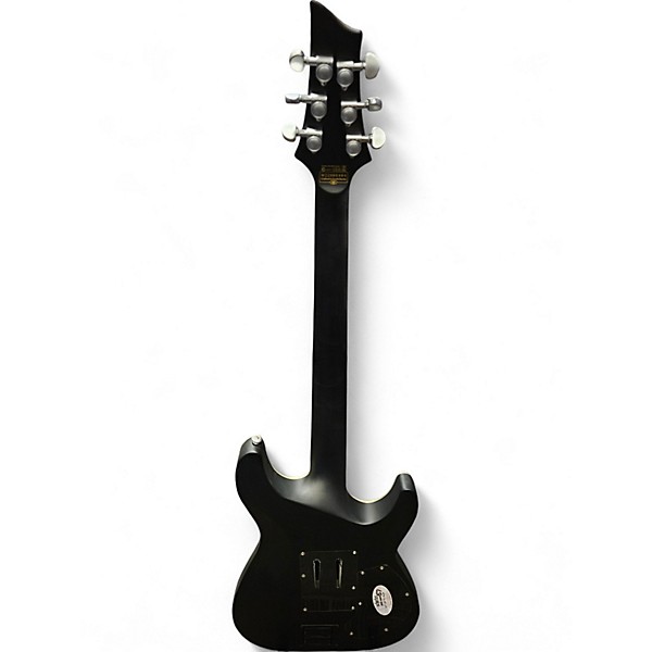 Used Schecter Guitar Research Damien Platinum 6 Floyd Rose Left Handed Sustainiac Satin Black Solid Body Electric Guitar