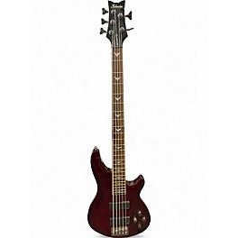Used Schecter Guitar Research Omen Extreme 5 String Glossy Red Electric Bass Guitar