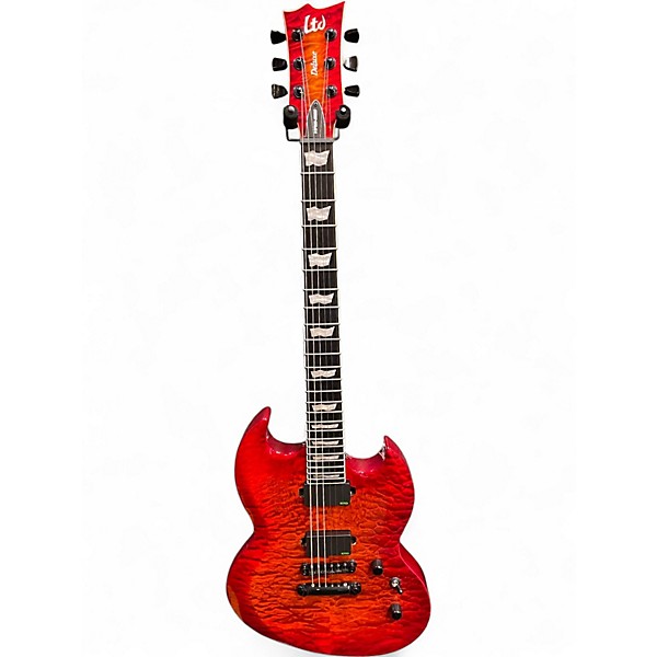 Used ESP LTD Viper 1000 Deluxe Cherry Sunburst Solid Body Electric Guitar