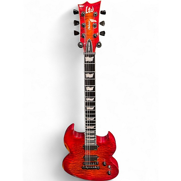 Used ESP LTD Viper 1000 Deluxe Cherry Sunburst Solid Body Electric Guitar