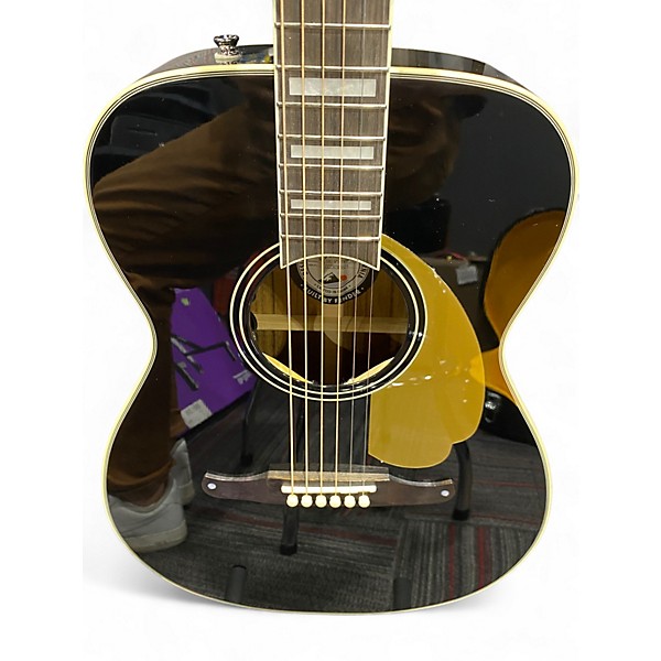 Used Fender Malibu Vintage Black and Gold Acoustic Guitar