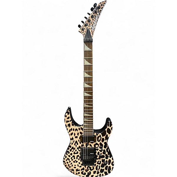 Used Jackson SLX DX Leopard Black and Yellow Solid Body Electric Guitar