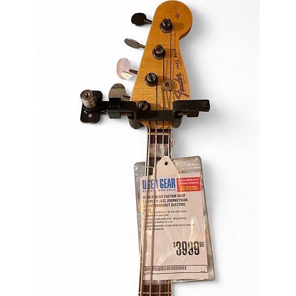 Used Fender Custom Shop Limited P Jazz Journeyman 3 Tone Sunburst Electric Bass Guitar