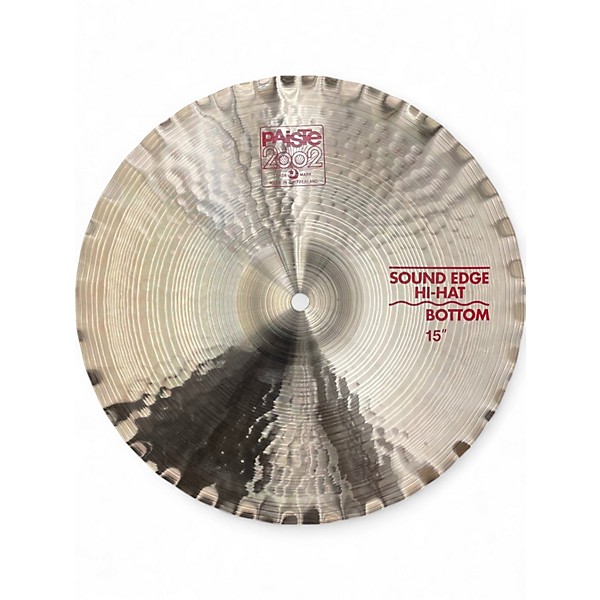 Used Paiste 15in 2002 Sound Edge Hi Hat Pair Cymbal