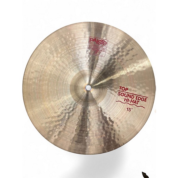 Used Paiste 15in 2002 Sound Edge Hi Hat Pair Cymbal