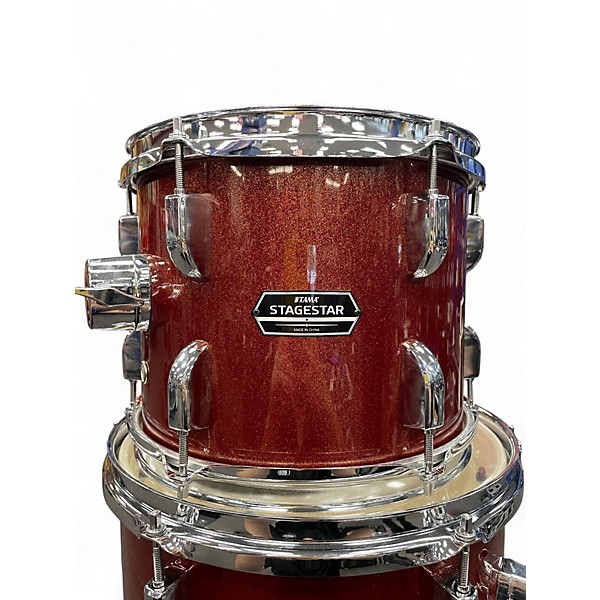 Used TAMA 5 Piece Stagestar Orange Sparkle Drum Kit