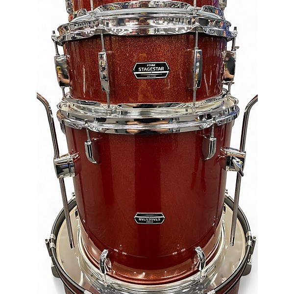 Used TAMA 5 Piece Stagestar Orange Sparkle Drum Kit