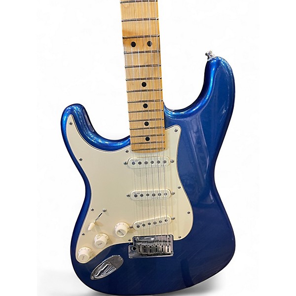 Used 2022 Fender American Ultra Stratocaster Left Handed Blue Electric Guitar
