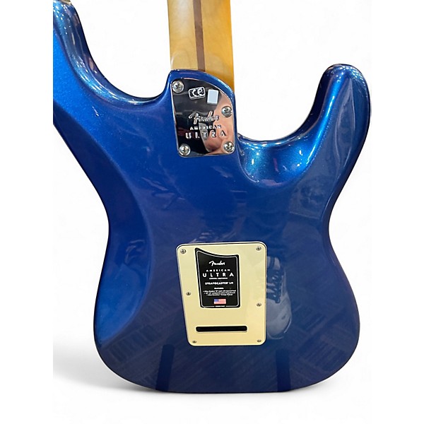 Used 2022 Fender American Ultra Stratocaster Left Handed Blue Electric Guitar