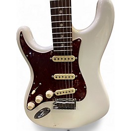 Used 2022 Fender AMERICAN ULTRA STRATOCASTER LEFT HANDED Alpine White Electric Guitar