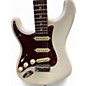 Used 2022 Fender AMERICAN ULTRA STRATOCASTER LEFT HANDED Alpine White Electric Guitar thumbnail