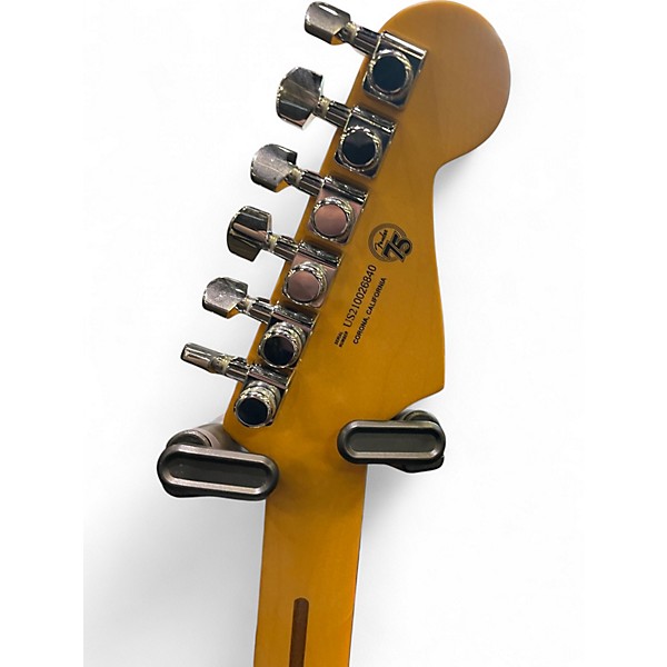 Used 2022 Fender AMERICAN ULTRA STRATOCASTER LEFT HANDED Alpine White Electric Guitar