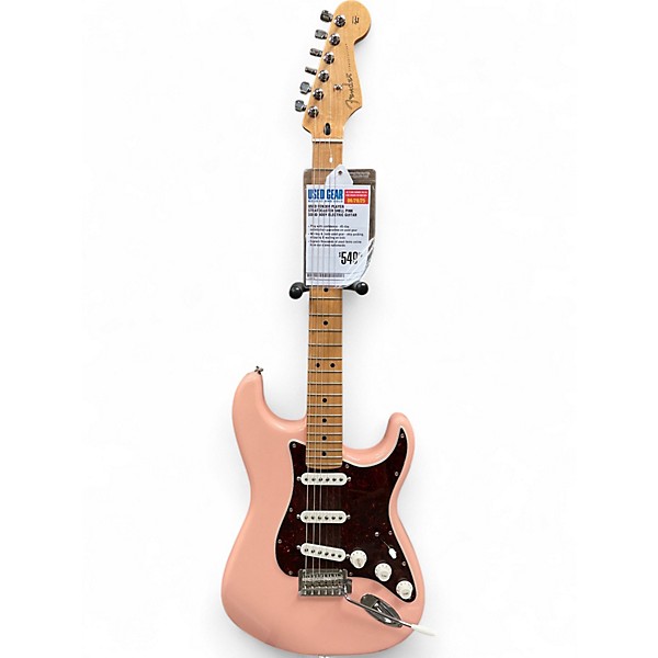 Used Fender Player Stratocaster Shell Pink Solid Body Electric Guitar