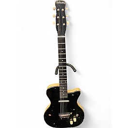 Vintage 1957 Danelectro U1 Black Solid Body Electric Guitar