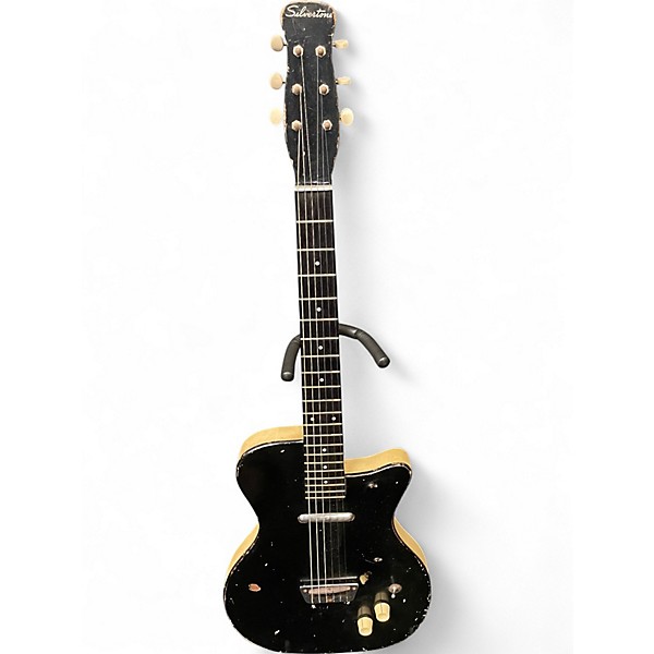 Vintage 1957 Danelectro U1 Black Solid Body Electric Guitar