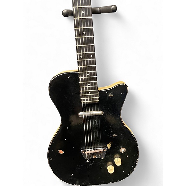 Vintage 1957 Danelectro U1 Black Solid Body Electric Guitar
