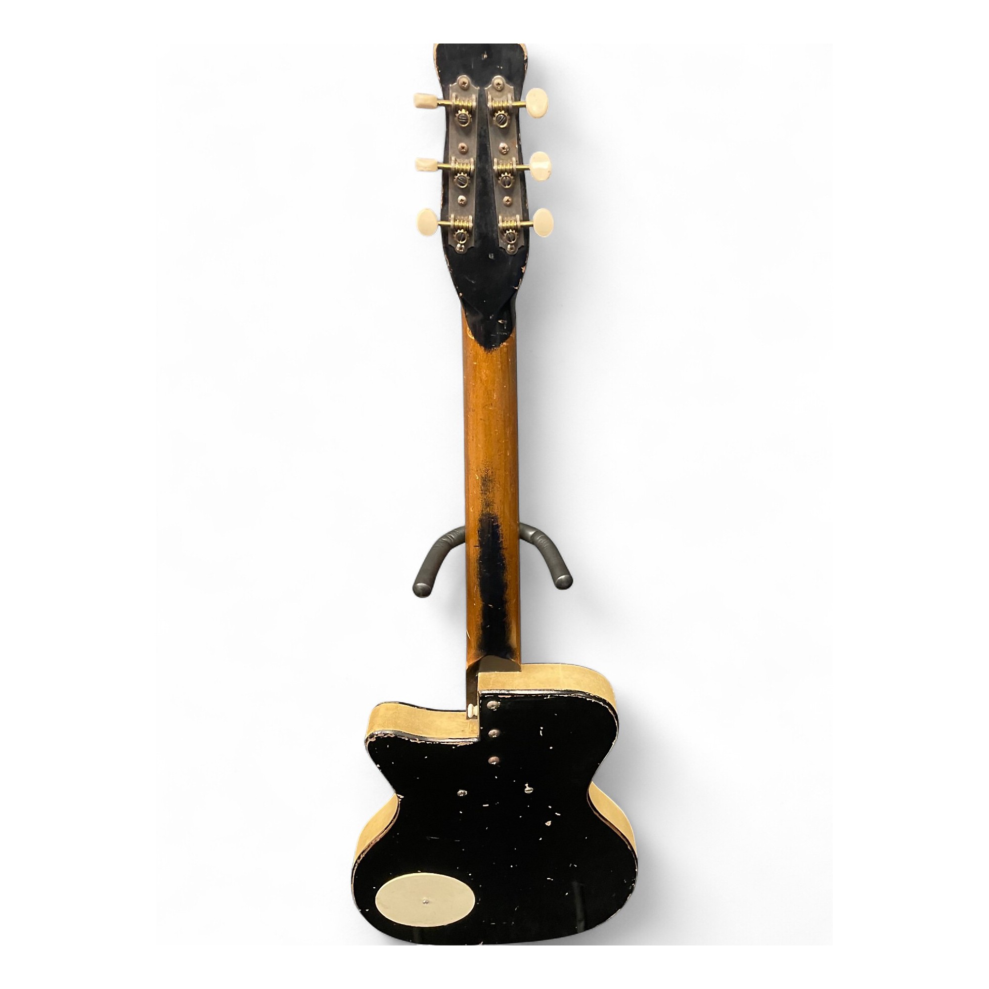 Vintage 1957 Danelectro U1 Black Solid Body Electric Guitar