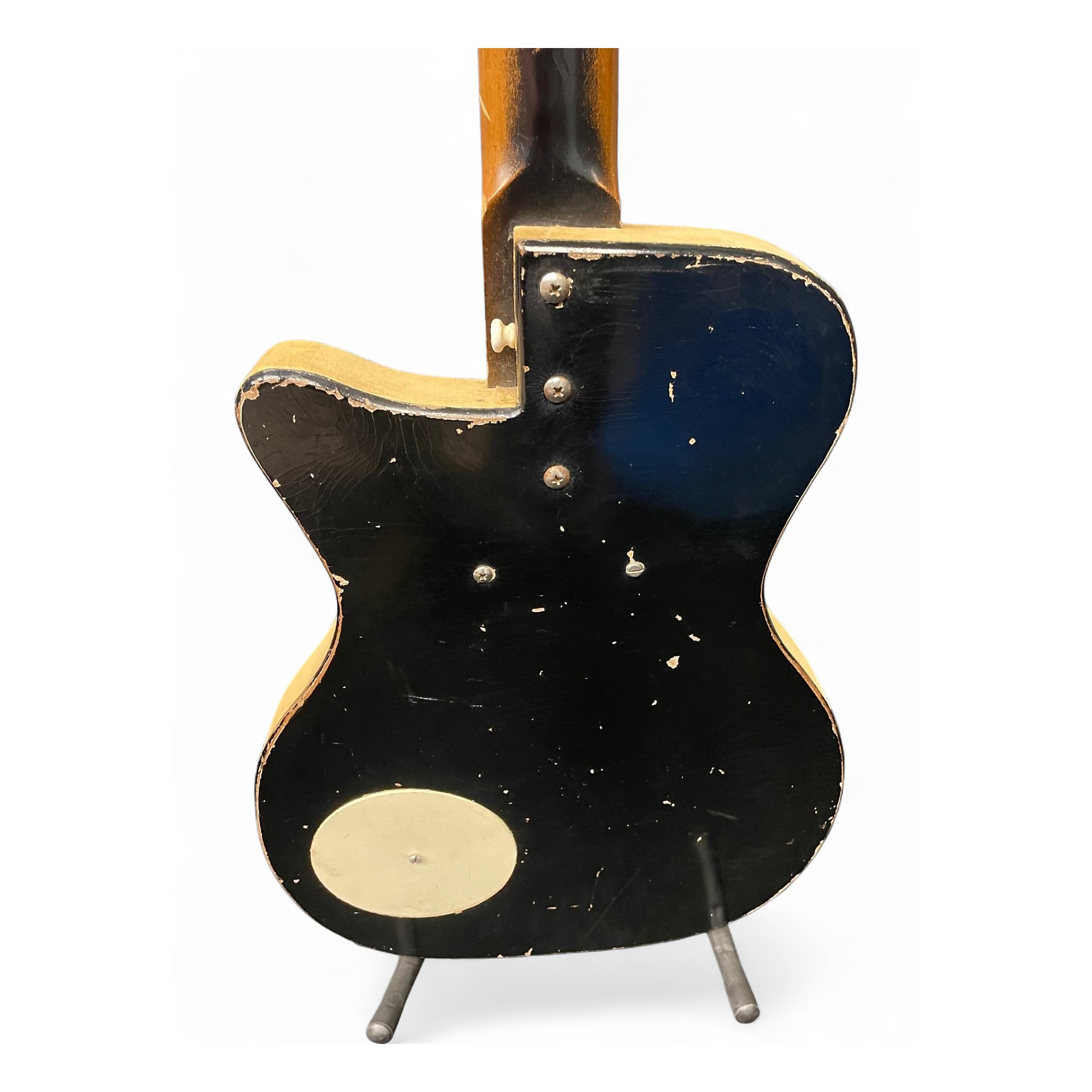 Vintage 1957 Danelectro U1 Black Solid Body Electric Guitar