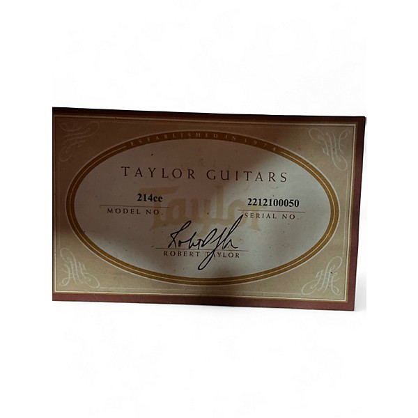 Used Taylor 214CE Natural Acoustic Electric Guitar