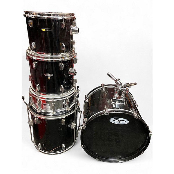 Used Sound Percussion Labs 5 Piece Drum Kit Black Drum Kit